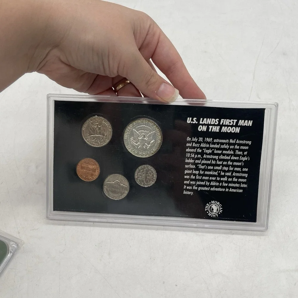 July 20,1969 Morgan Mint Set of Five Coins US Lands First Man On The Moon 1969